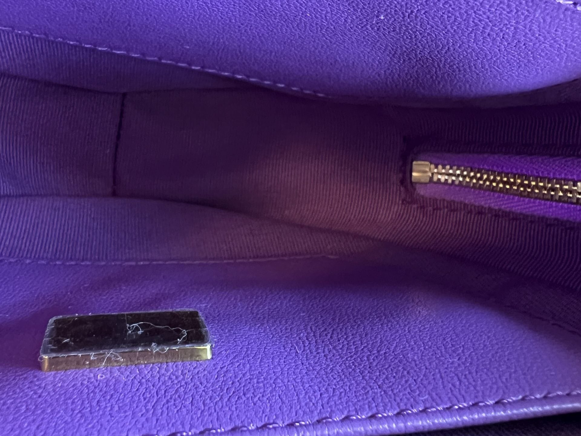 CHANEL Handbag 22C In Love Purple Lambskin Large Heart Bag LGHW - Redeluxe