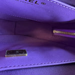 CHANEL Handbag 22C In Love Purple Lambskin Large Heart Bag LGHW - Redeluxe