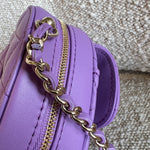 CHANEL Handbag 22C In Love Purple Lambskin Large Heart Bag LGHW - Redeluxe