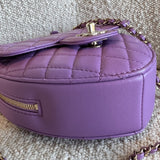 CHANEL Handbag 22C In Love Purple Lambskin Large Heart Bag LGHW - Redeluxe