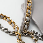 CHANEL Handbag 22C Light Grey Lambskin Quilted 19 Flap Small - Redeluxe