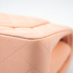 CHANEL Handbag 22C Rose Clair Pink/ Beige Lambskin Quilted Small Double Flap Light Gold Hardware - Redeluxe