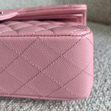 CHANEL Handbag 22C Sakura Pink Caviar Quilted Classic Flap Small LGHW - Redeluxe
