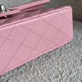 CHANEL Handbag 22C Sakura Pink Caviar Quilted Classic Flap Small LGHW - Redeluxe