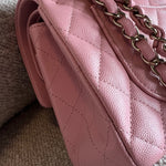 CHANEL Handbag 22C Sakura Pink Caviar Quilted Classic Flap Small LGHW - Redeluxe