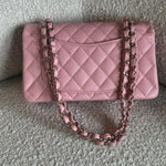 CHANEL Handbag 22C Sakura Pink Caviar Quilted Classic Flap Small LGHW - Redeluxe