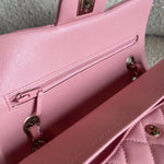 CHANEL Handbag 22C Sakura Pink Caviar Quilted Classic Flap Small LGHW - Redeluxe