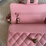 CHANEL Handbag 22C Sakura Pink Caviar Quilted Classic Flap Small LGHW - Redeluxe