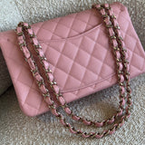 CHANEL Handbag 22C Sakura Pink Caviar Quilted Classic Flap Small LGHW - Redeluxe