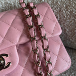 CHANEL Handbag 22C Sakura Pink Caviar Quilted Classic Flap Small LGHW - Redeluxe