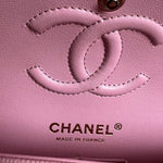 CHANEL Handbag 22C Sakura Pink Caviar Quilted Classic Flap Small LGHW - Redeluxe