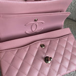 CHANEL Handbag 22C Sakura Pink Caviar Quilted Classic Flap Small LGHW - Redeluxe
