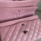 CHANEL Handbag 22C Sakura Pink Caviar Quilted Classic Flap Small LGHW - Redeluxe
