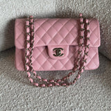 CHANEL Handbag 22C Sakura Pink Caviar Quilted Classic Flap Small LGHW - Redeluxe