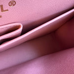 CHANEL Handbag 22C Sakura Pink Caviar Quilted Classic Flap Small LGHW - Redeluxe