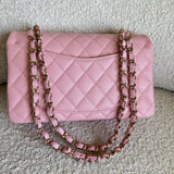 CHANEL Handbag 22C Sakura Pink Caviar Quilted Classic Flap Small LGHW - Redeluxe