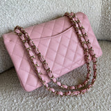 CHANEL Handbag 22C Sakura Pink Caviar Quilted Classic Flap Small LGHW - Redeluxe