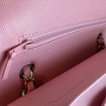 CHANEL Handbag 22C Sakura Pink Caviar Quilted Classic Flap Small LGHW - Redeluxe
