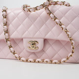 CHANEL Handbag 22P Light Pink Caviar Quilted Classic Flap Medium LGHW - Redeluxe
