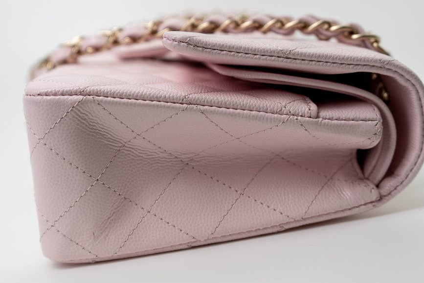 CHANEL Handbag 22P Light Pink Caviar Quilted Classic Flap Medium LGHW - Redeluxe