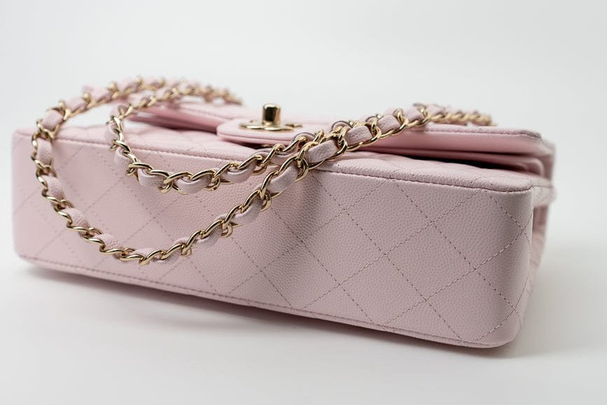 CHANEL Handbag 22P Light Pink Caviar Quilted Classic Flap Medium LGHW - Redeluxe