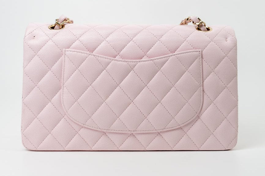 CHANEL Handbag 22P Light Pink Caviar Quilted Classic Flap Medium LGHW - Redeluxe