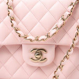 CHANEL Handbag 22S Light Pink Caviar Quilted Classic Flap Medium LGHW - Redeluxe