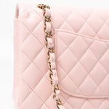 Chanel 22S Light Pink Caviar Quilted Classic Flap Medium LGHW - Redeluxe