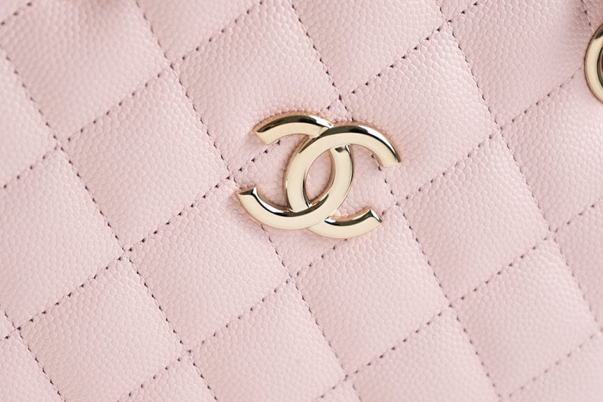 CHANEL Handbag 22S Light Pink Caviar Quilted Mini Bucket Bag LGHW - Redeluxe