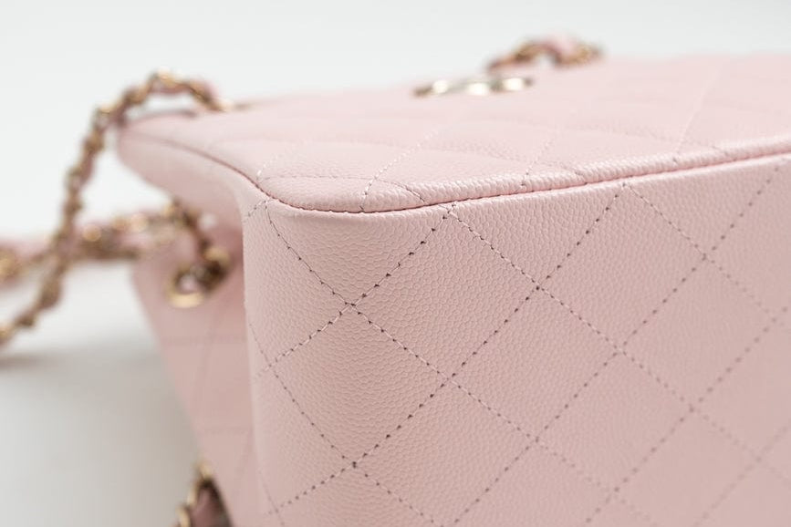 CHANEL Handbag 22S Light Pink Caviar Quilted Mini Bucket Bag LGHW - Redeluxe