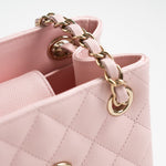 CHANEL Handbag 22S Light Pink Caviar Quilted Mini Bucket Bag LGHW - Redeluxe