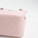 CHANEL Handbag 22S Light Pink Caviar Quilted Mini Bucket Bag LGHW - Redeluxe