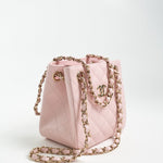 CHANEL Handbag 22S Light Pink Caviar Quilted Mini Bucket Bag LGHW - Redeluxe