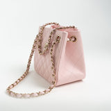 CHANEL Handbag 22S Light Pink Caviar Quilted Mini Bucket Bag LGHW - Redeluxe