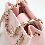 CHANEL Handbag 22S Light Pink Caviar Quilted Mini Bucket Bag LGHW - Redeluxe