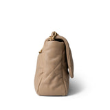 CHANEL Handbag beige 21S Dark Beige Lambskin Quilted 19 Flap Medium/Large - Redeluxe