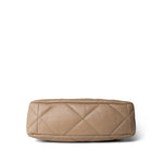 CHANEL Handbag beige 21S Dark Beige Lambskin Quilted 19 Flap Medium/Large - Redeluxe
