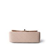 CHANEL Handbag Beige 22C Light Beige / Beige Lambskin Quilted Mini Top Handle Light Gold Hardware - Redeluxe