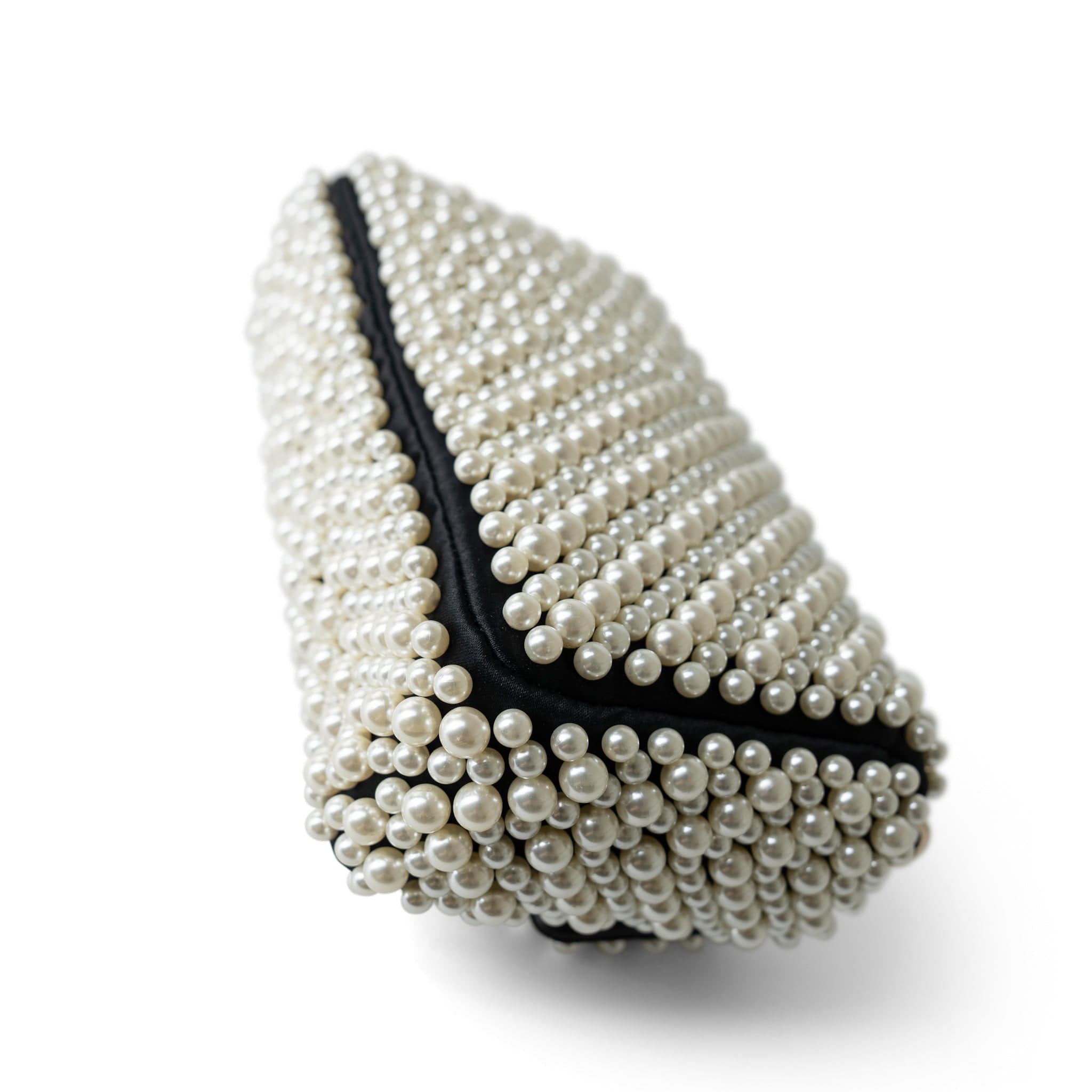 CHANEL Handbag Black 19S Pearl On Flap Mini Rectangular Bag Light Gold Hardware - Redeluxe