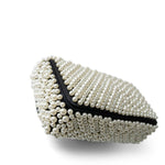 CHANEL Handbag Black 19S Pearl On Flap Mini Rectangular Bag Light Gold Hardware - Redeluxe