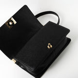 CHANEL Handbag Black 19S Shiny Black Caviar Chevron Boy Bag Medium Champagne Gold Hardware - Redeluxe