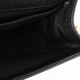 CHANEL Handbag Black 19S Shiny Black Caviar Chevron Boy Bag Medium Champagne Gold Hardware - Redeluxe