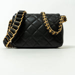 CHANEL Handbag Black 21A Black Caviar Quilted Mini Medallion Single Flap AGHW - Redeluxe