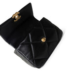 CHANEL Handbag Black 21P Black Lambskin Quilted 19 Flap Small Mixed Hardware - Redeluxe