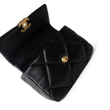 CHANEL Handbag Black 21P Black Lambskin Quilted 19 Flap Small Mixed Hardware - Redeluxe