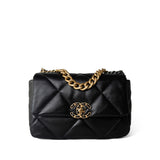 CHANEL Handbag Black 21P Black Lambskin Quilted 19 Flap Small Mixed Hardware - Redeluxe