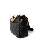 CHANEL Handbag Black 21P Black Lambskin Quilted 19 Flap Small Mixed Hardware - Redeluxe