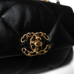 CHANEL Handbag Black 21P Black Lambskin Quilted 19 Flap Small Mixed Hardware - Redeluxe