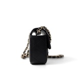 CHANEL Handbag Black 22C Mini Vanity Caviar Quilted Black (micro size) - Redeluxe