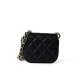 CHANEL Handbag Black 22C Mini Vanity Caviar Quilted Black (micro size) - Redeluxe